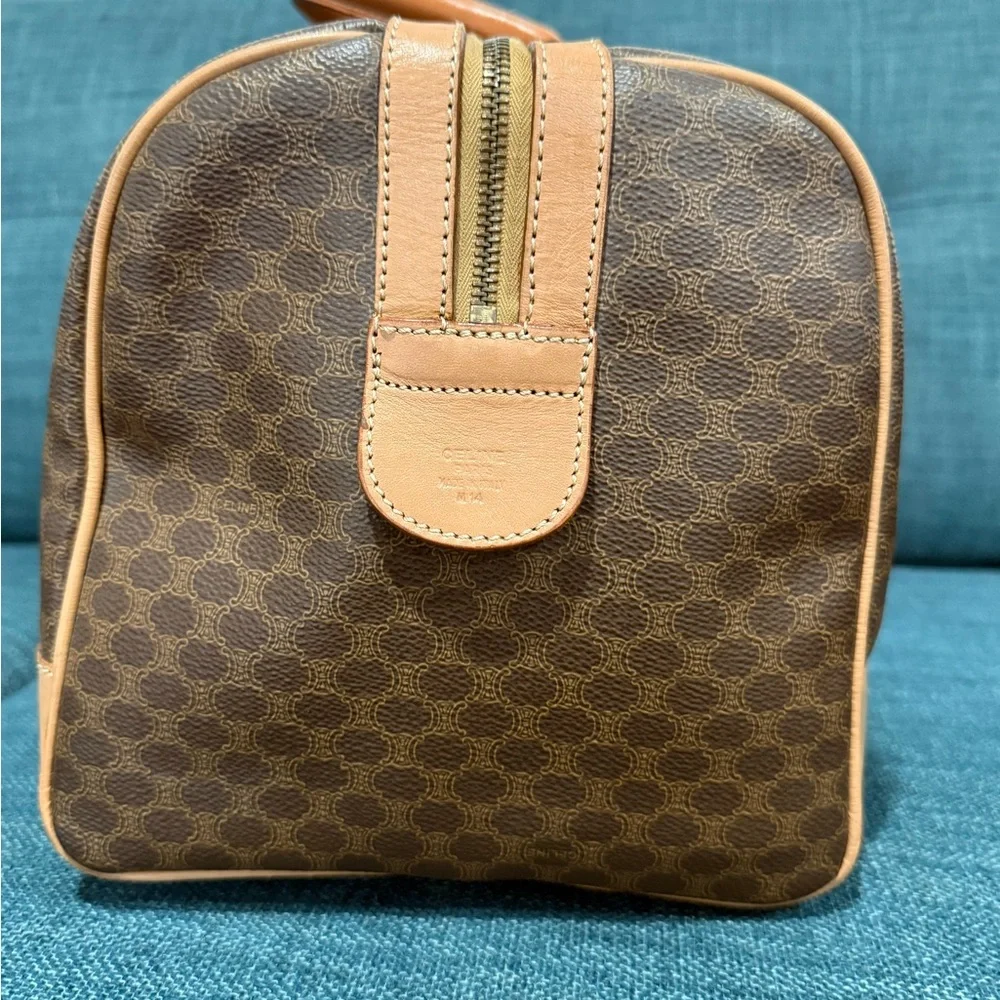 Celine Brown and Tan Macadam Boston Bag - Picture 16 of 16